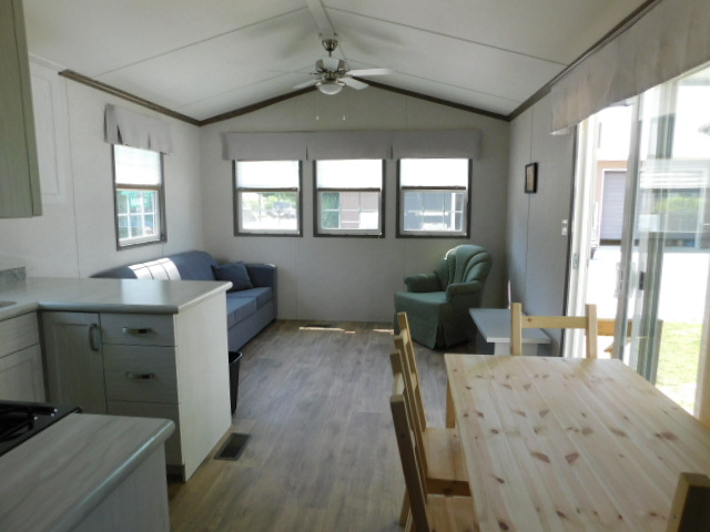 202 Rental Trailer | 2 Bedroom | Living| In camp Rental | Carsons Camp