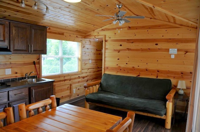 Lodge Rental Trailer | 2 Bedroom | Living | In camp Rental | Carsons Camp
