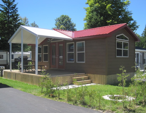 Lodge Rental Trailer | 2 Bedroom | Outside | In camp Rental | Carsons Camp