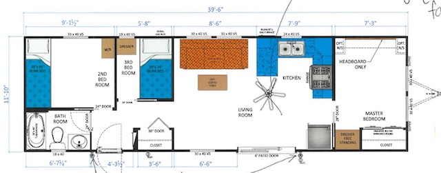 Rental 1012.21 | Floorplan | In camp rental | Carsons Camp