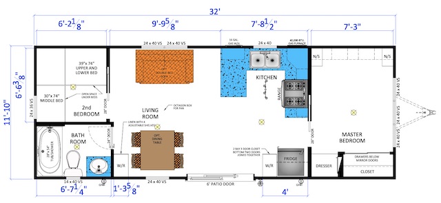 Rental 675B | Floorplan | In camp rental | Carsons Camp