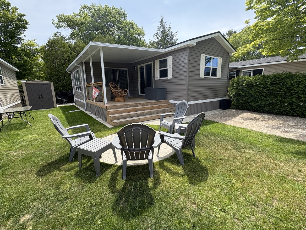 Site 122 | For Sale | Sunset Drive | 2 Bedroom Trailer | Outside | Carsons Camp